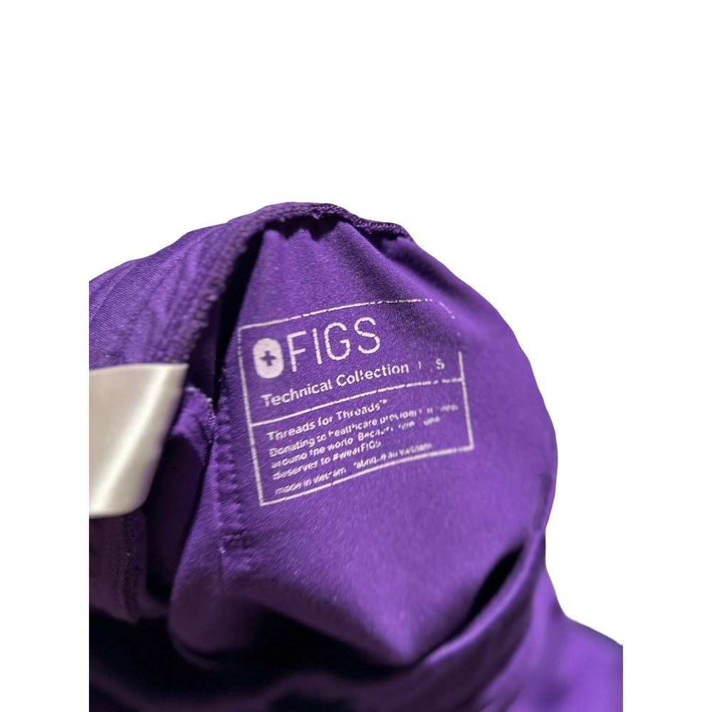 FIGS Technical Collection Purple Scrub Jogger Pants Womens Small Cargo Pocket - Picture 4 of 7